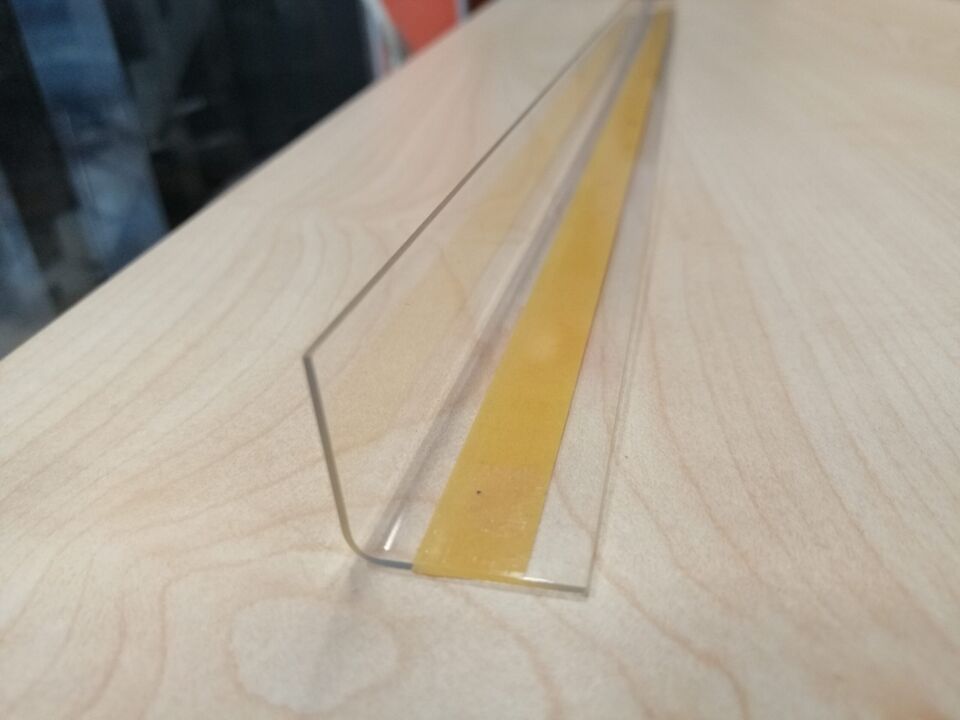 ÖN SİPER PVC 25X25MM 1 METRE Raf Önü Pvc Tutucu Siper, Ürünler için Siperlik, Raf Önü Ürün Tutucu Siperlik