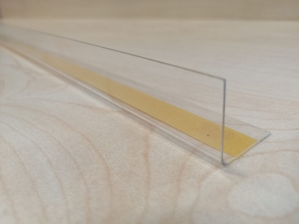ÖN SİPER PVC 25X25MM 1 METRE Raf Önü Pvc Tutucu Siper, Ürünler için Siperlik, Raf Önü Ürün Tutucu Siperlik