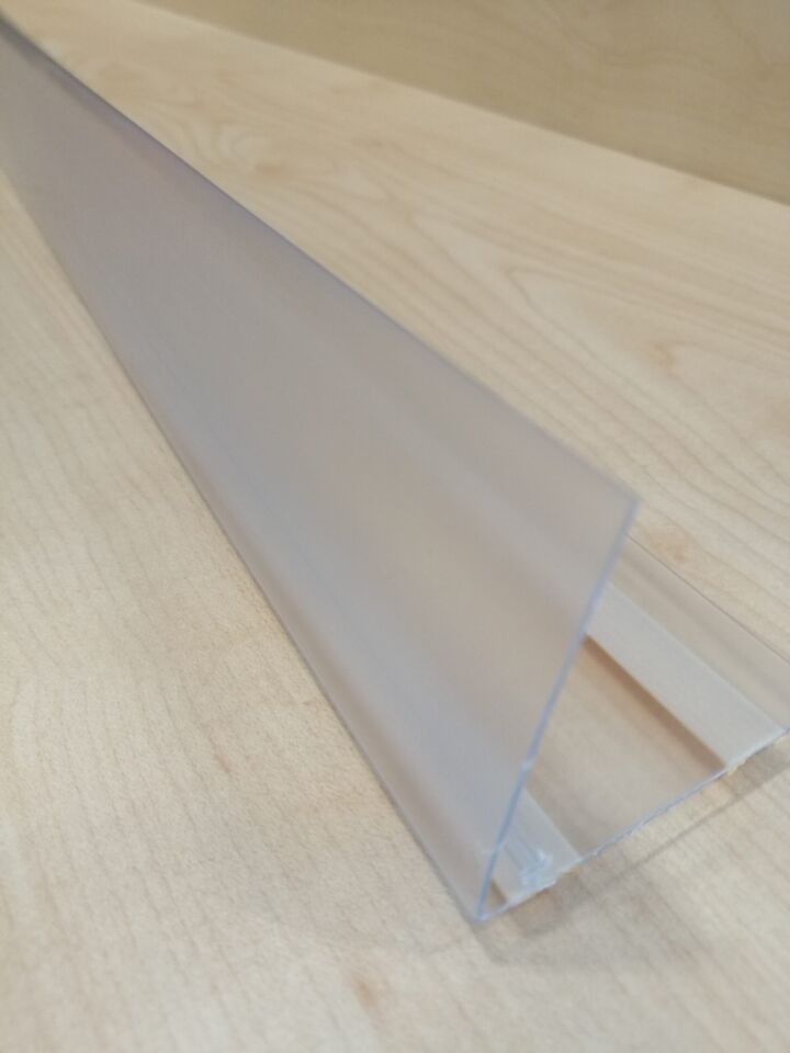 ÖN SİPER PVC 60X60MM 1METRE Raf Önü Pvc Tutucu Siper, Ürünler için Siperlik, Raf Önü Ürün Tutucu Siperlik