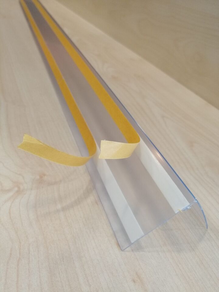 ÖN SİPER PVC 60X60MM 1METRE Raf Önü Pvc Tutucu Siper, Ürünler için Siperlik, Raf Önü Ürün Tutucu Siperlik