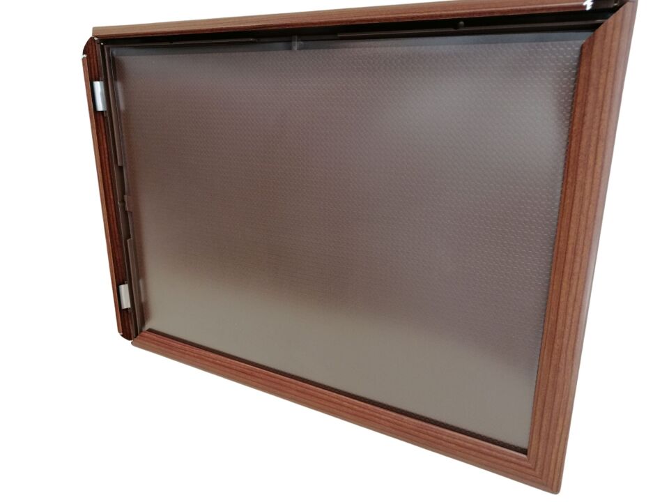 ALÜMİNYUM ÇERÇEVE 25MM A3 (29 x 42 cm) Kenarları Açılır Çerçeve Afiş Çerçevesi Alüminyum Ahşap Görünümlü A3 Pano Çerçeve