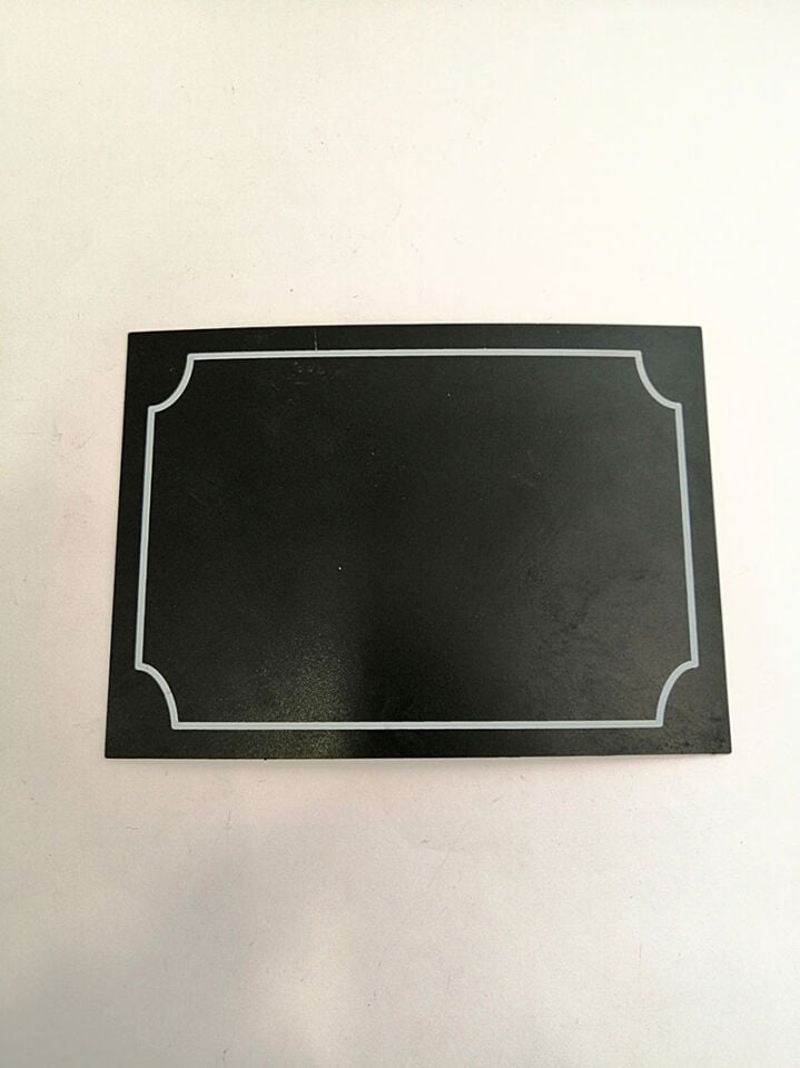 KARA TAHTA (14,5cm x H:10,5cm) DİKDÖRTGEN 1650-1 Silinebilir Dekoratif Etiket ve Etiketlik PVC Siyah Etiket