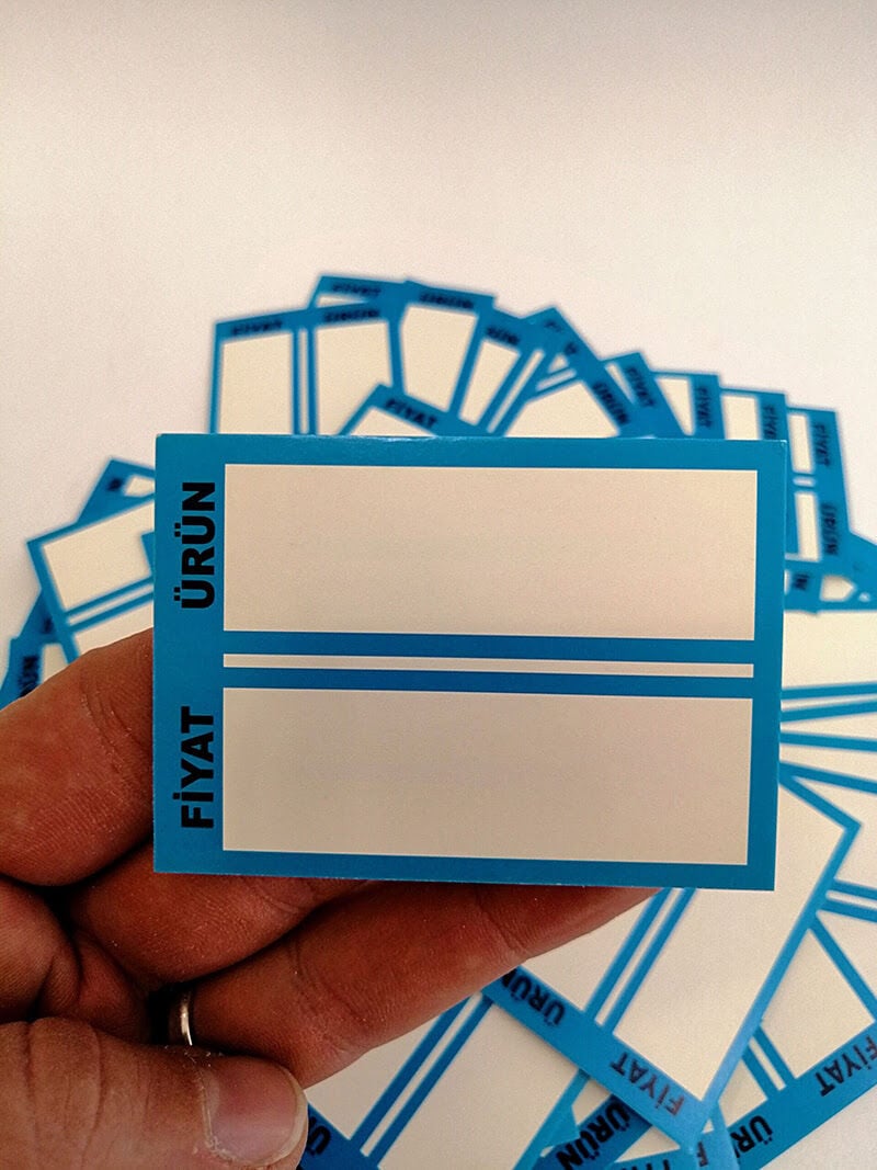 KARTON MENŞEİ ETİKETLİK (70X50MM) Karton Etiket Fiyat Etiketi Ürün Etiketi Raf Etiketi Bilgilendirme için Etiket