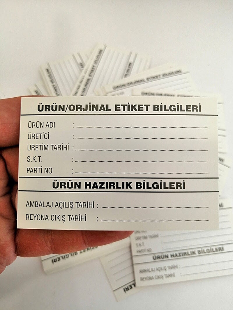 KARTON MENŞEİ ETİKETLİK (60X90MM) Karton Etiket Fiyat Etiketi Ürün Etiketi Raf Etiketi Bilgilendirme için Etiket