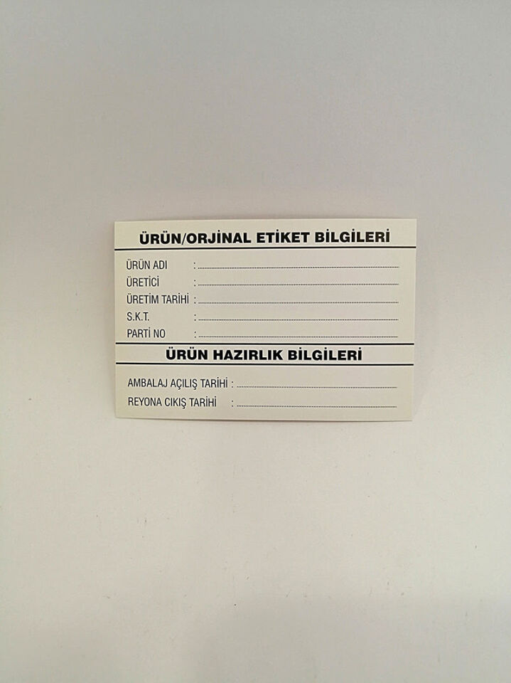 KARTON MENŞEİ ETİKETLİK (60X90MM) Karton Etiket Fiyat Etiketi Ürün Etiketi Raf Etiketi Bilgilendirme için Etiket