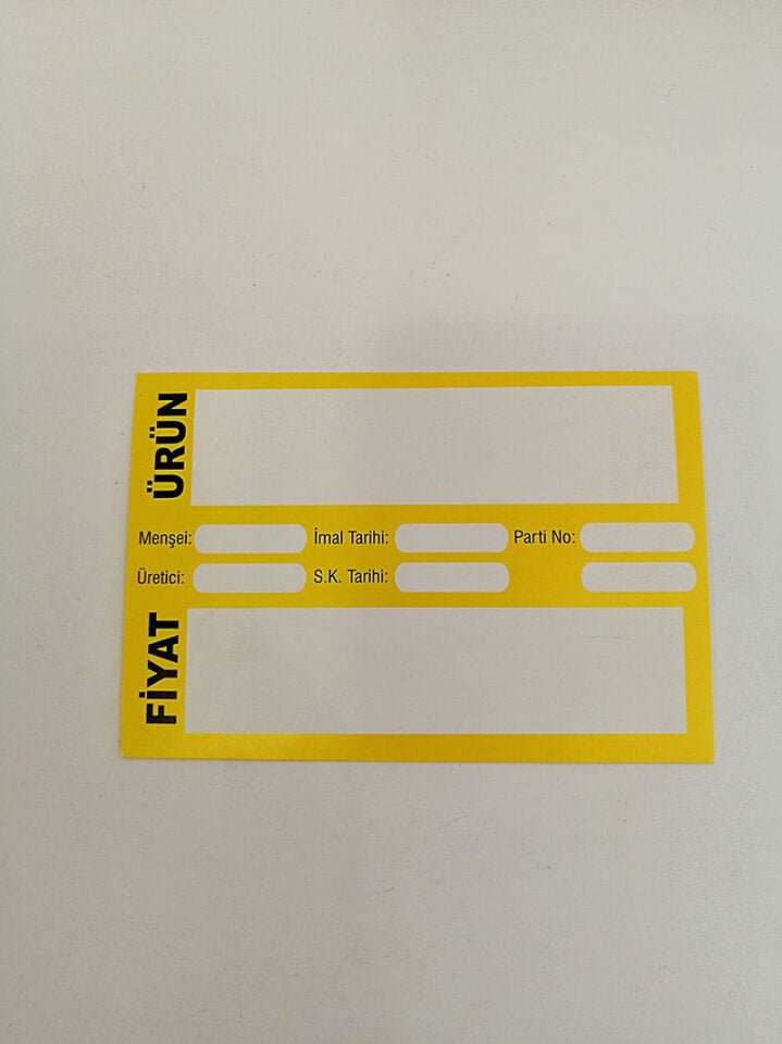 KARTON MENŞEİ ETİKETLİK (105X85MM) Karton Etiket Fiyat Etiketi Ürün Etiketi Raf Etiketi Bilgilendirme için Etiket8