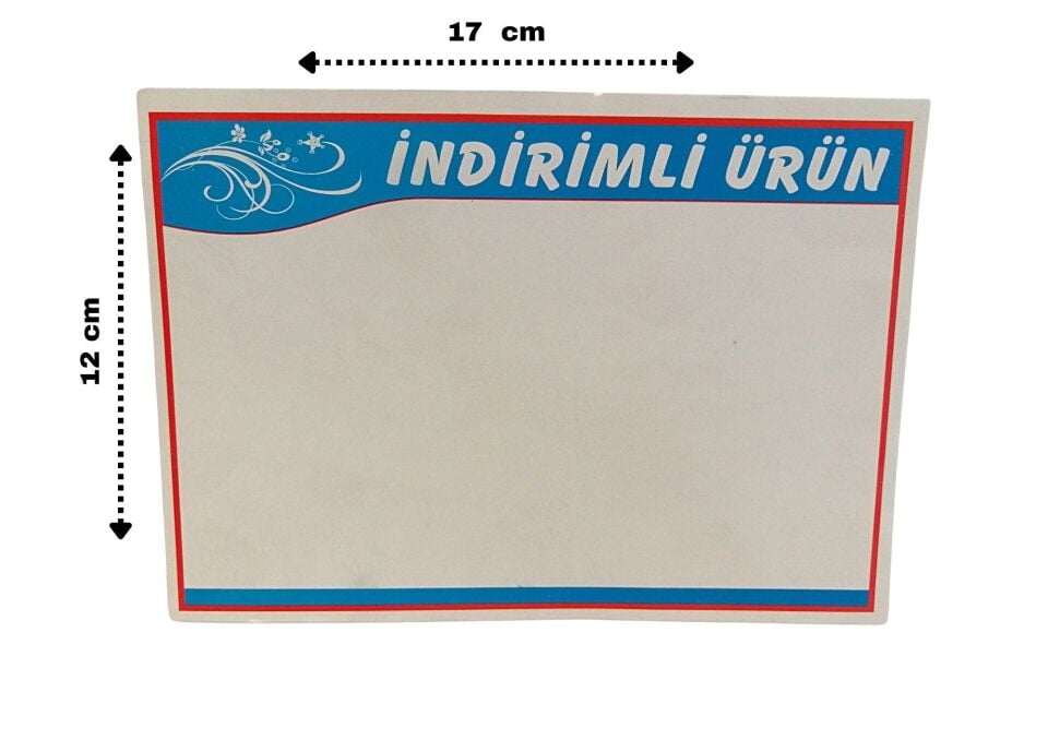 İNDİRİM BAS. A6 ETİKET ADET Kağıt Etiket A6 Boyutunda İndirim Etiketi Satış Etiketi Karton Kağıt Etiket