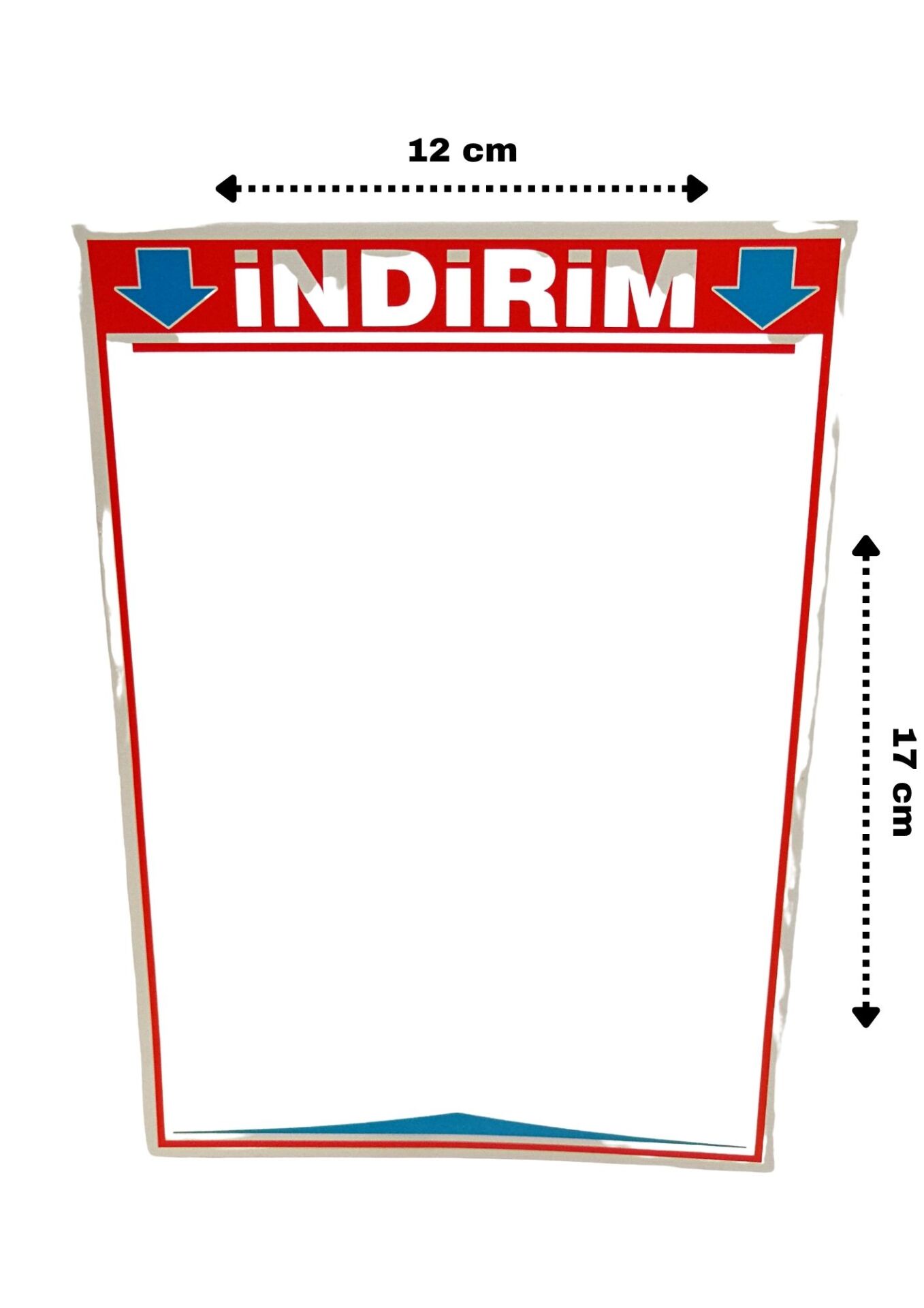 İNDİRİM BAS. A6 ETİKET ADET Kağıt Etiket A6 Boyutunda İndirim Etiketi Satış Etiketi Karton Kağıt Etiket