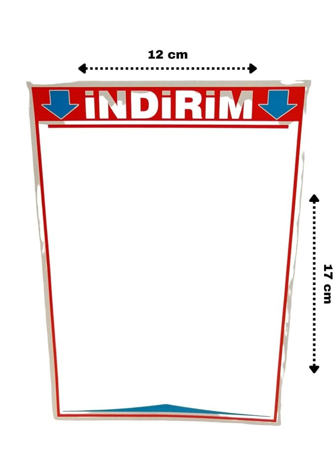 İNDİRİM BAS. A6 ETİKET ADET Kağıt Etiket A6 Boyutunda İndirim Etiketi Satış Etiketi Karton Kağıt Etiket