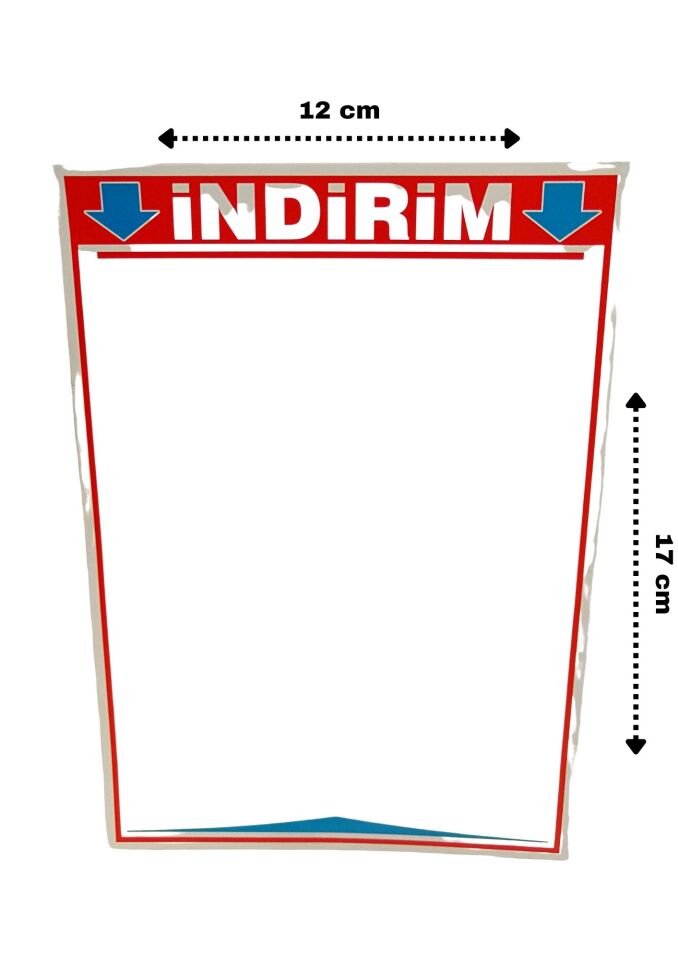 İNDİRİM BAS. A6 ETİKET ADET Kağıt Etiket A6 Boyutunda İndirim Etiketi Satış Etiketi Karton Kağıt Etiket