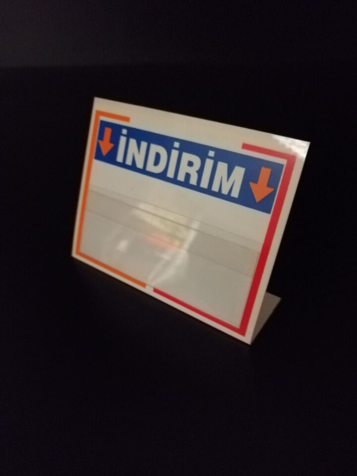 PLASTİK İNDİRİM ETİKETİ AYAKLI (PVCLİ)