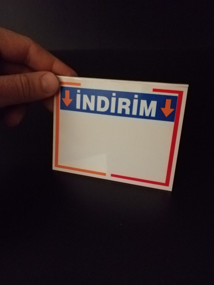 PLASTİK İNDİRİM ETİKETİ GEÇME BÜYÜK