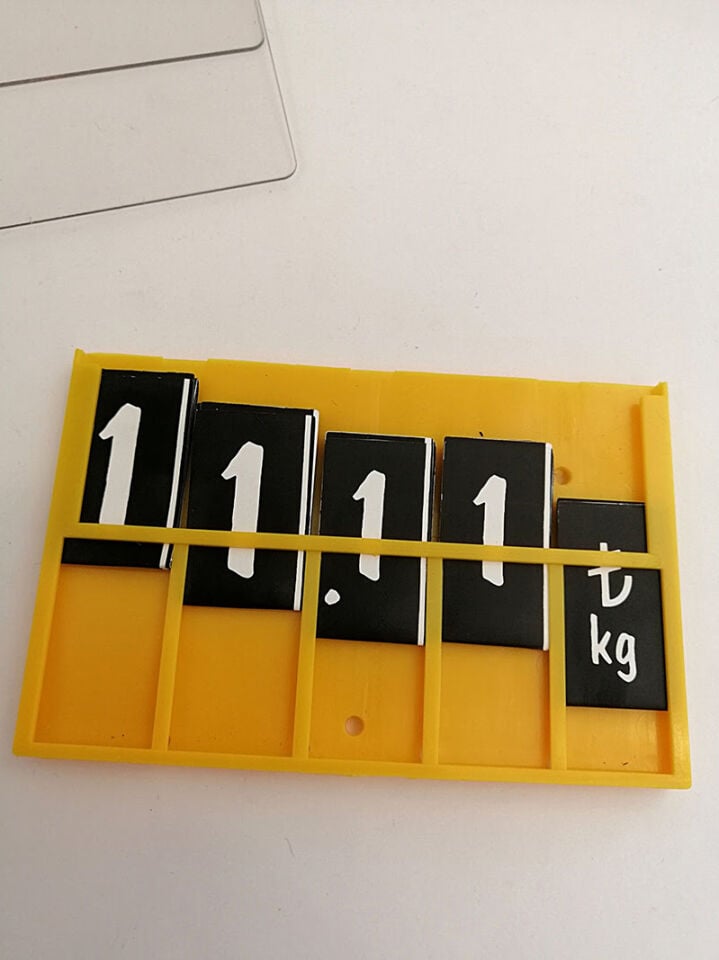 FİYAT KASETİ RAKAMLI 120X80 YENİ MODEL Ürün Etiketi, İsimlik Etiket Kaseti Rakamları Değişebilen Yeni Model Büyük Rakamlı