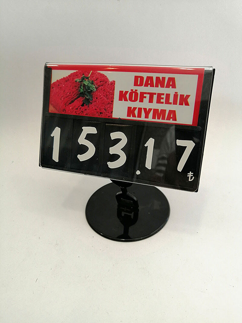 FİYAT KASETİ RAKAMLI 120X80 YENİ MODEL Ürün Etiketi, İsimlik Etiket Kaseti Rakamları Değişebilen Yeni Model Büyük Rakamlı