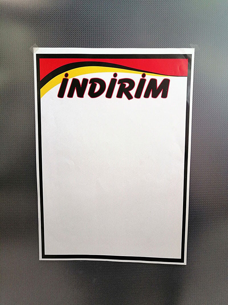 İNDİRİM BASKILI A3 ETİKET ADET Poster Etiket Kağıt Etiket A3 Boyutunda İndirim Etiketi Satış Etiketi Karton Kağıt Etiket