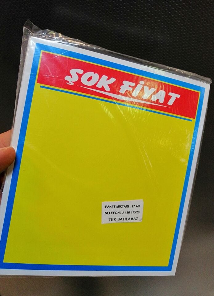 SELEFONLU SİLİNEBİLİR 17X20 SE-486 (1 PAKET FİYATI = 17 ADET)
