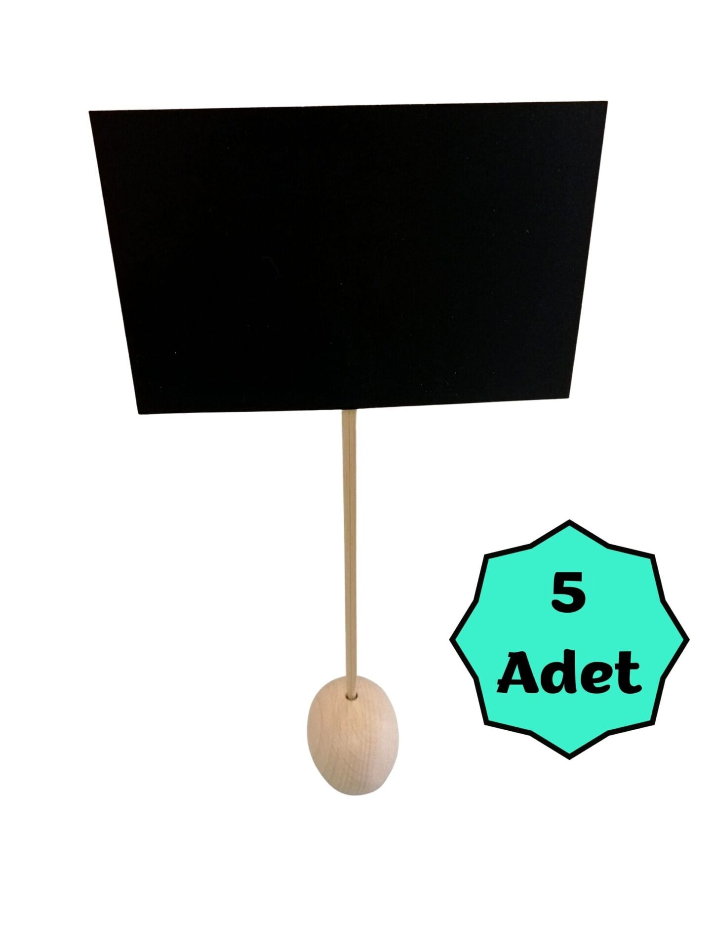 KARA TAHTA (11cm x 7cm) SAPLAMALI ÇİZGİSİZ Silinebilir Dekoratif Etiket ve Etiketlik PVC Siyah Etiket