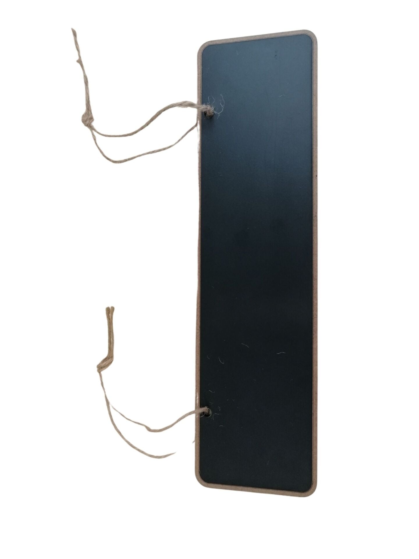 KARA TAHTA (30cm x H:8cm) İPLİ Silinebilir Dekoratif Etiket ve Etiketlik PVC Siyah Etiket