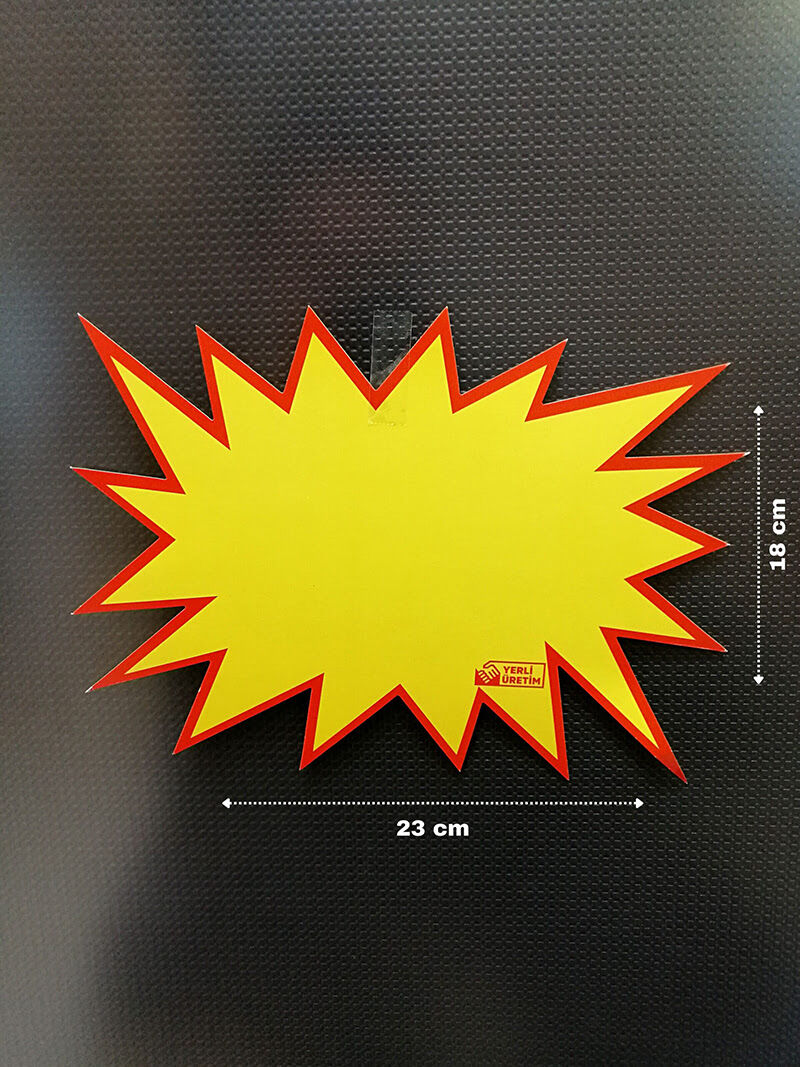 YILDIZ ETİKET KÜÇÜK EN:19CM X H:14CM (NO:3) yıldız fiyat etiketi, yıldız şeklinde fiyat etiketi, baskısız yıldız şeklinde fiyat etiketi