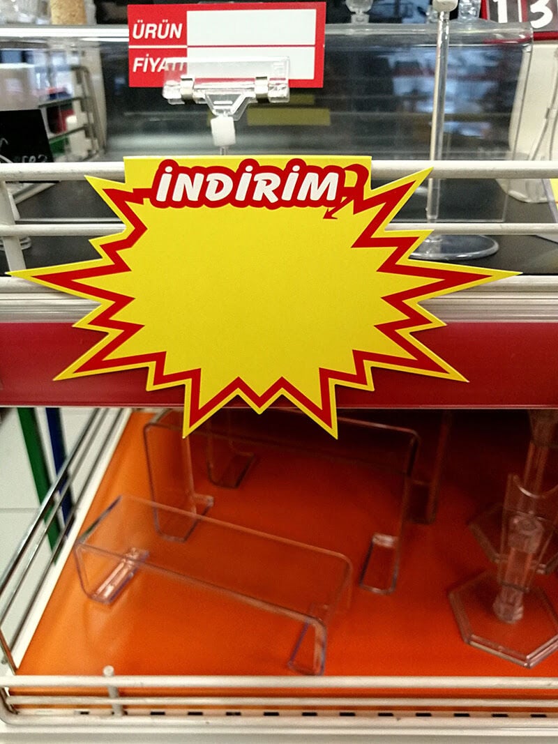 YILDIZ GEÇME İNDİRİM ETİKETİ yıldız şeklinde fiyat etiketi, indirim yazılı yıldız etiket, indirim baskılı fiyat etiketi