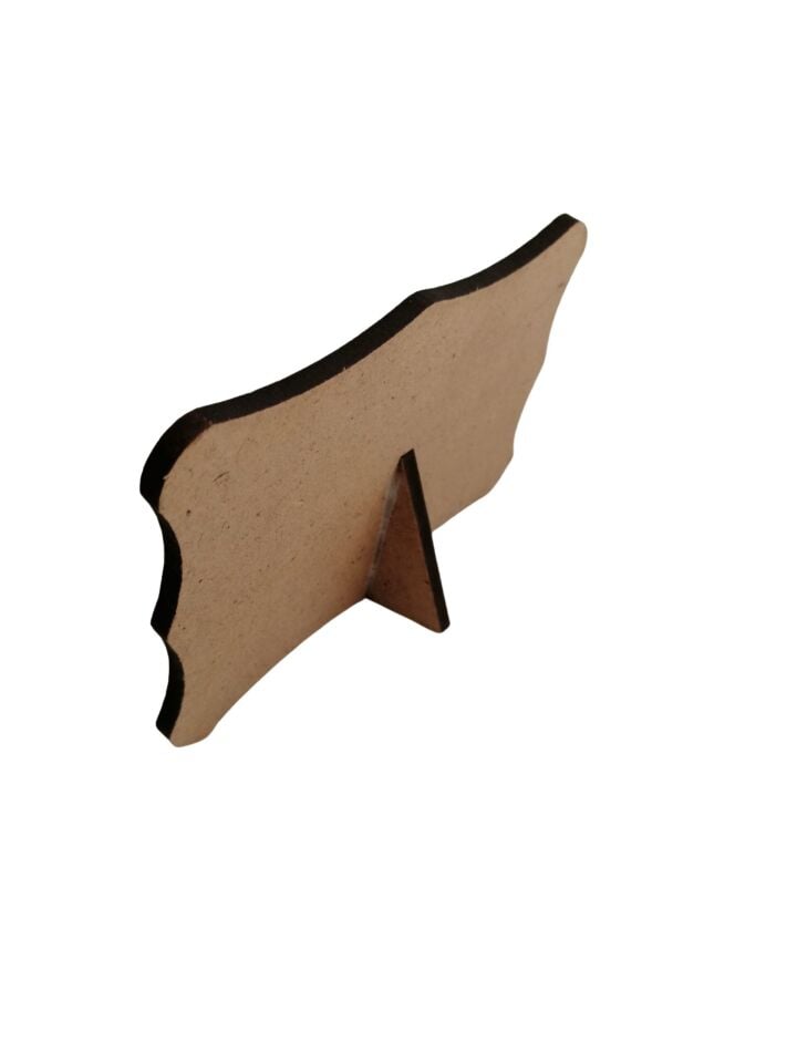 KARA TAHTA (11cm x H:7cm) ARKA DESTEKLİ Silinebilir Dekoratif Etiket ve Etiketlik PVC Siyah Etiket