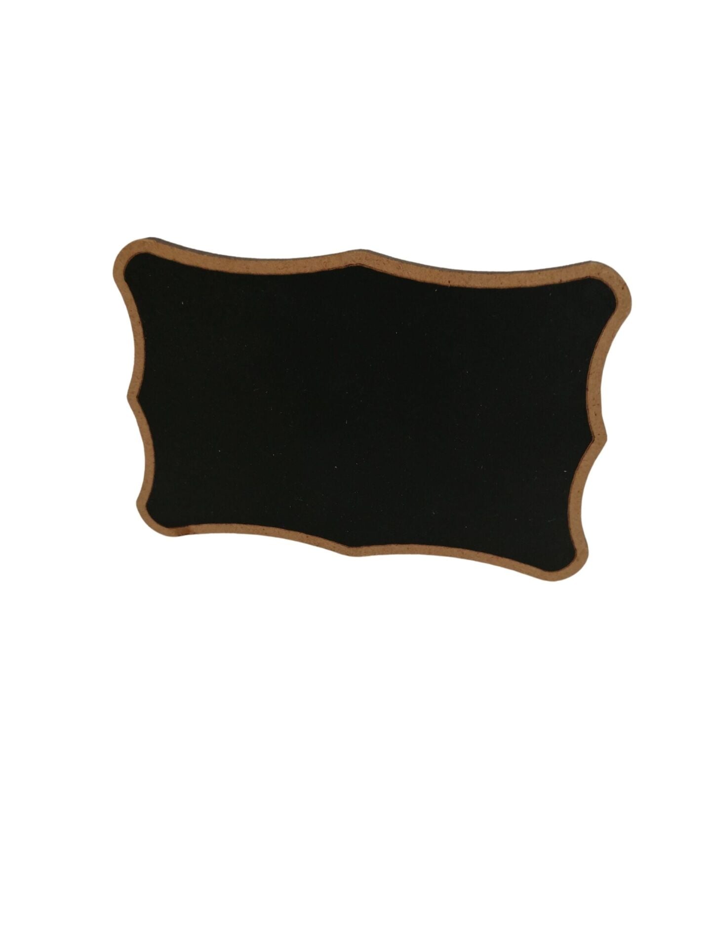 KARA TAHTA (11cm x H:7cm) ARKA DESTEKLİ Silinebilir Dekoratif Etiket ve Etiketlik PVC Siyah Etiket