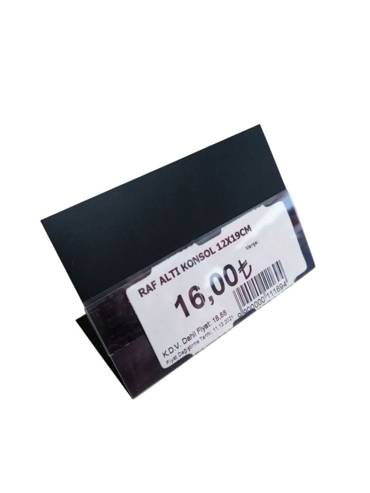 KARA TAHTA AÇILI AYAKLI- PVC (10cm x H:7cm) Silinebilir Dekoratif Etiket ve Etiketlik PVC Siyah Etiket