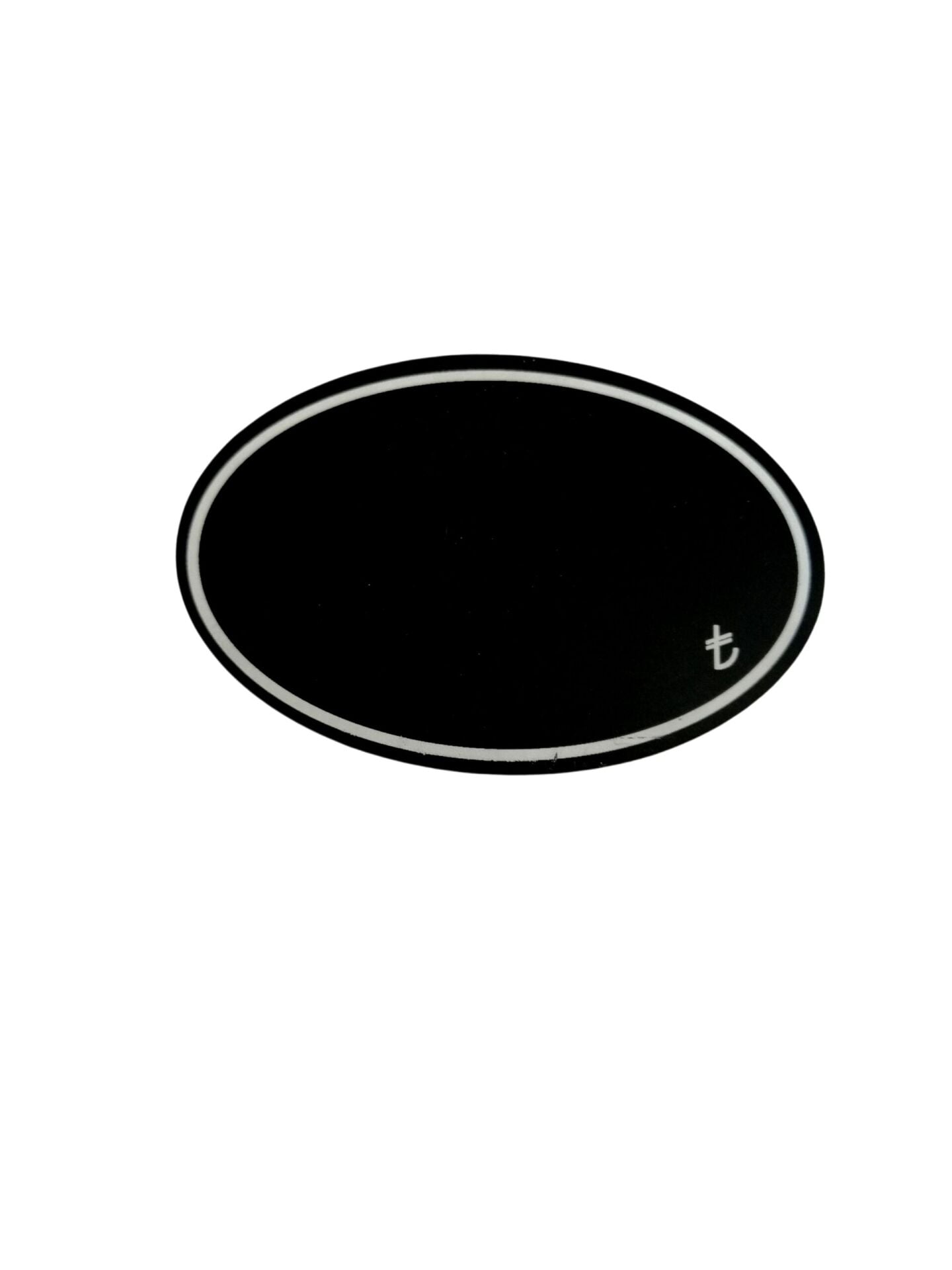 KARA TAHTA (9cm x H:6cm) OVAL 1641 Silinebilir Dekoratif Etiket ve Etiketlik PVC Siyah Etiket