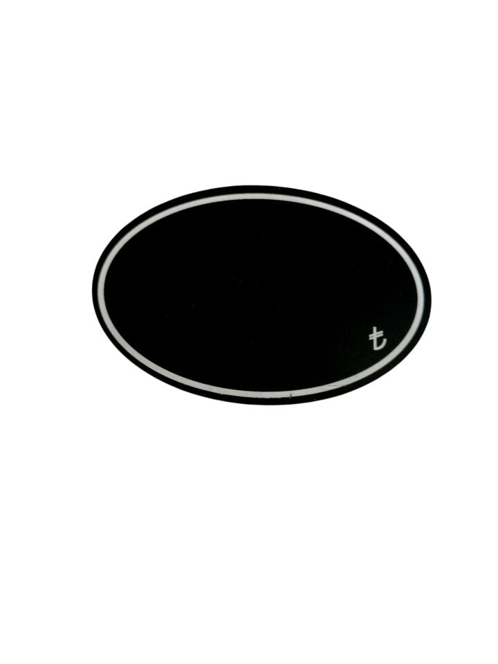 KARA TAHTA (9cm x H:6cm) OVAL 1641 Silinebilir Dekoratif Etiket ve Etiketlik PVC Siyah Etiket