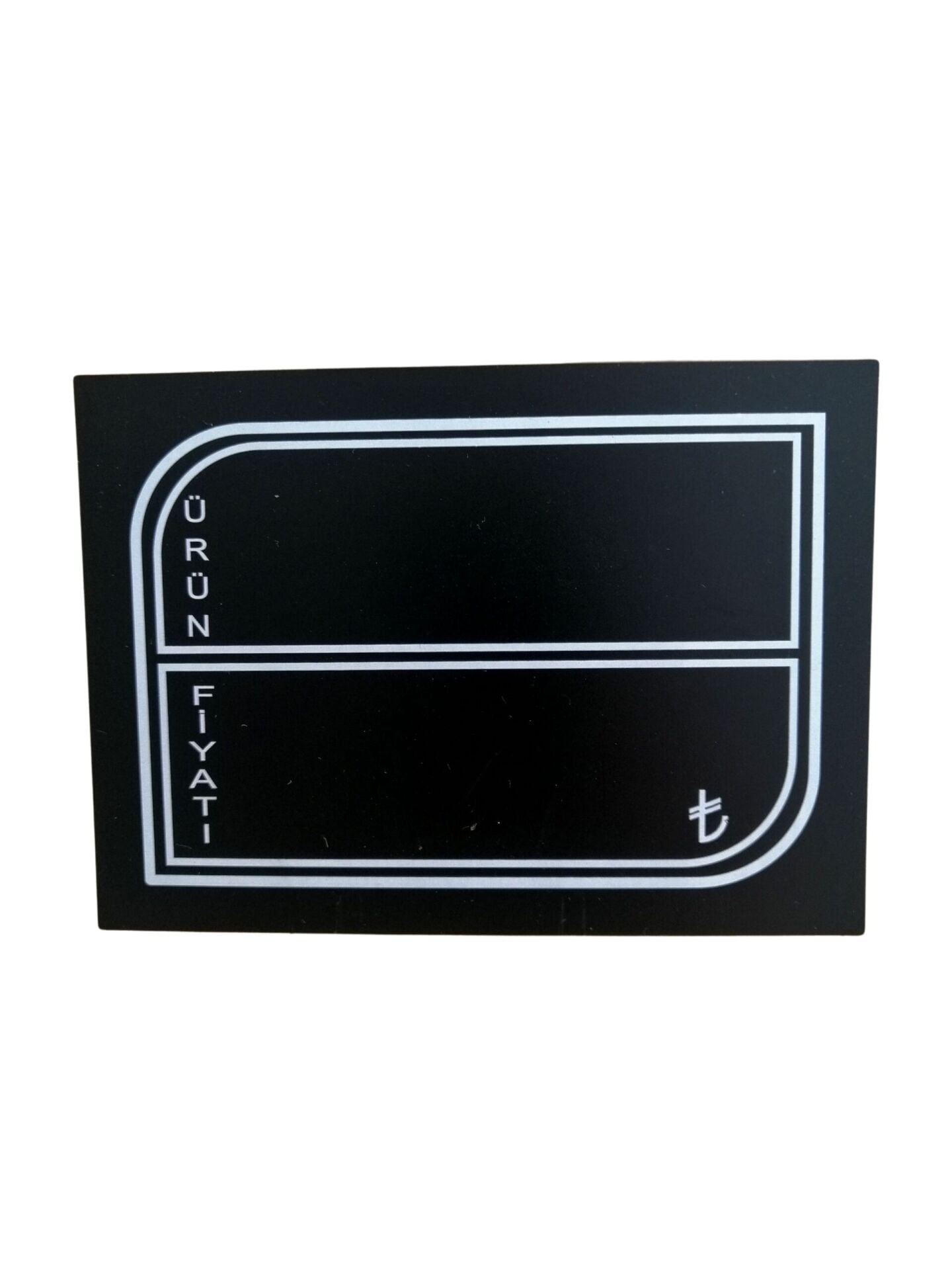 KARA TAHTA (15cm x H:10cm) DİKDÖRTGEN 1650 Silinebilir Dekoratif Etiket ve Etiketlik PVC Siyah Etiket