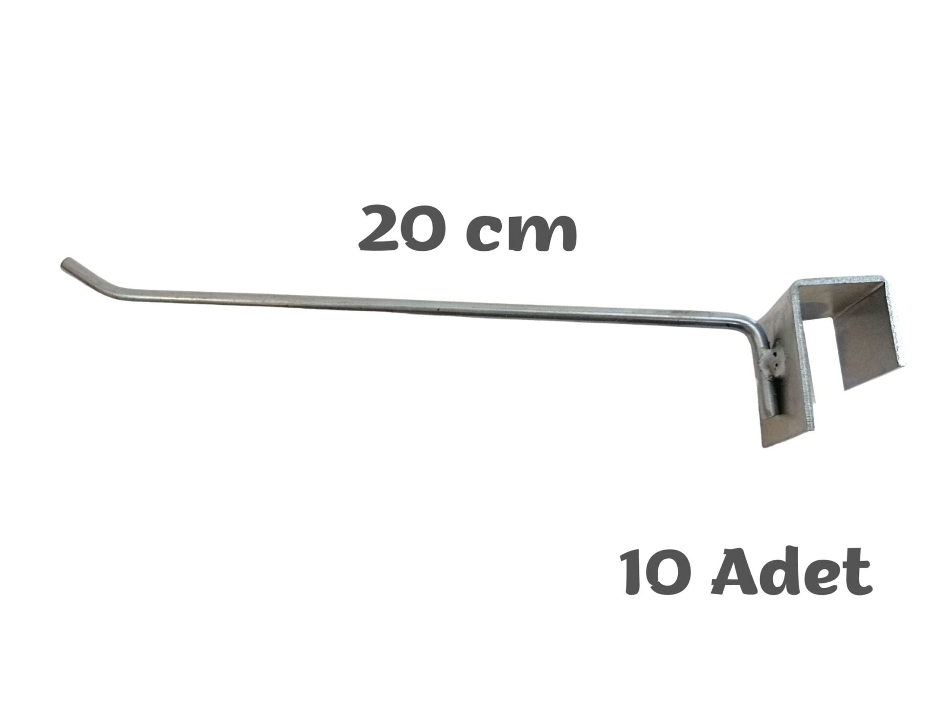 P.G 20X40 PROFİLE GEÇEN TEL ASKI 20CM ÇİNKO (10 Adet) Ürün Asma Çubukları, Demir Askı Çubuğu, Tel Askılık Ürün Asma Aparatı