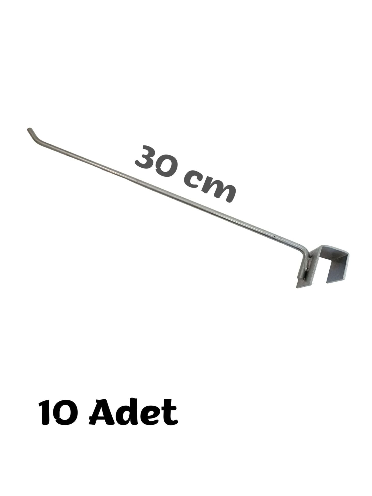 P.G 20X40 PROFİLE GEÇEN TEL ASKI 30CM ÇİNKO Ürün Asma Çubukları, Demir Askı Çubuğu, Tel Askılık Ürün Asma Aparatı