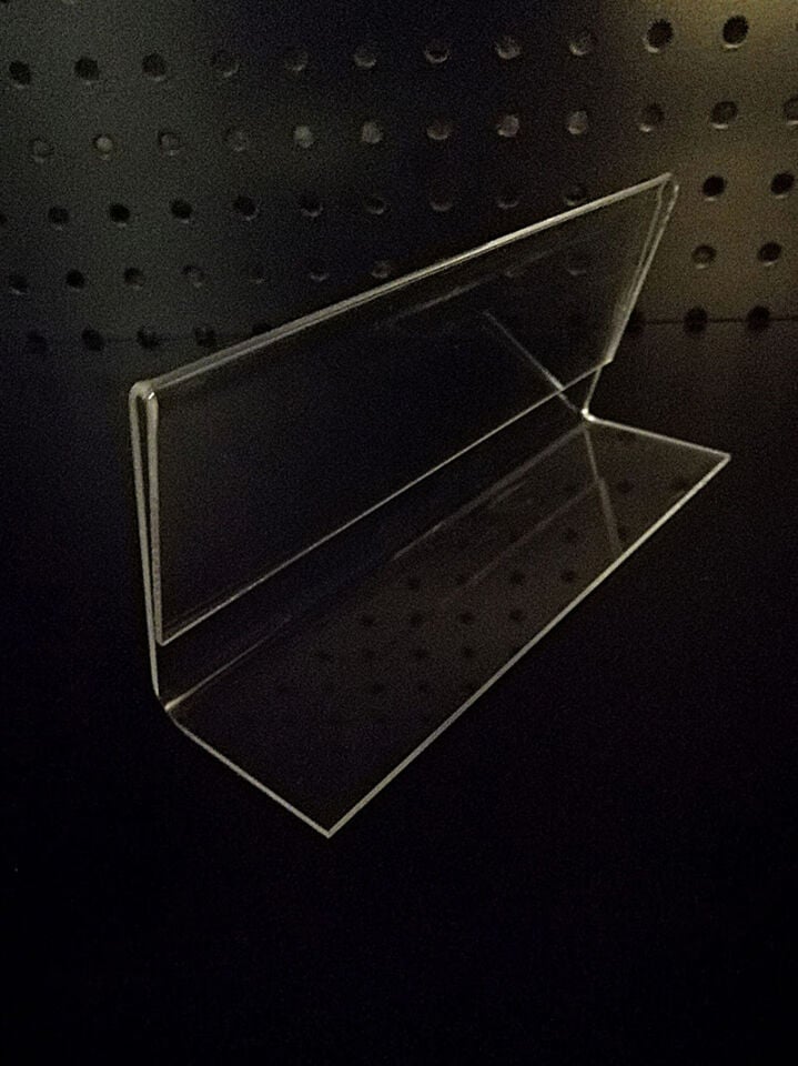 PLEKSİ ETİKETLİK YAN ARKAYA AÇILI (16,5cm x H:8cm)