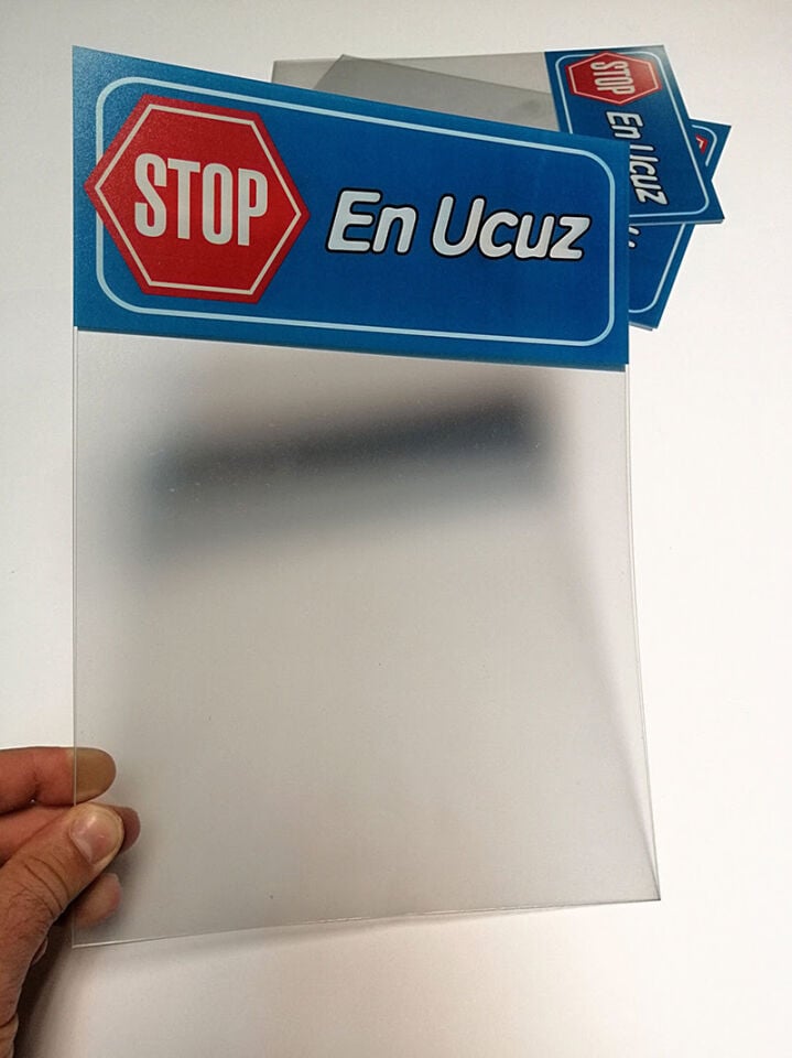 ÇERÇEVE HOCH-U CEP A4 İNDİRİM BASKILI Pvc Asestat A4 Boyutu Şeffaf PVC Cep