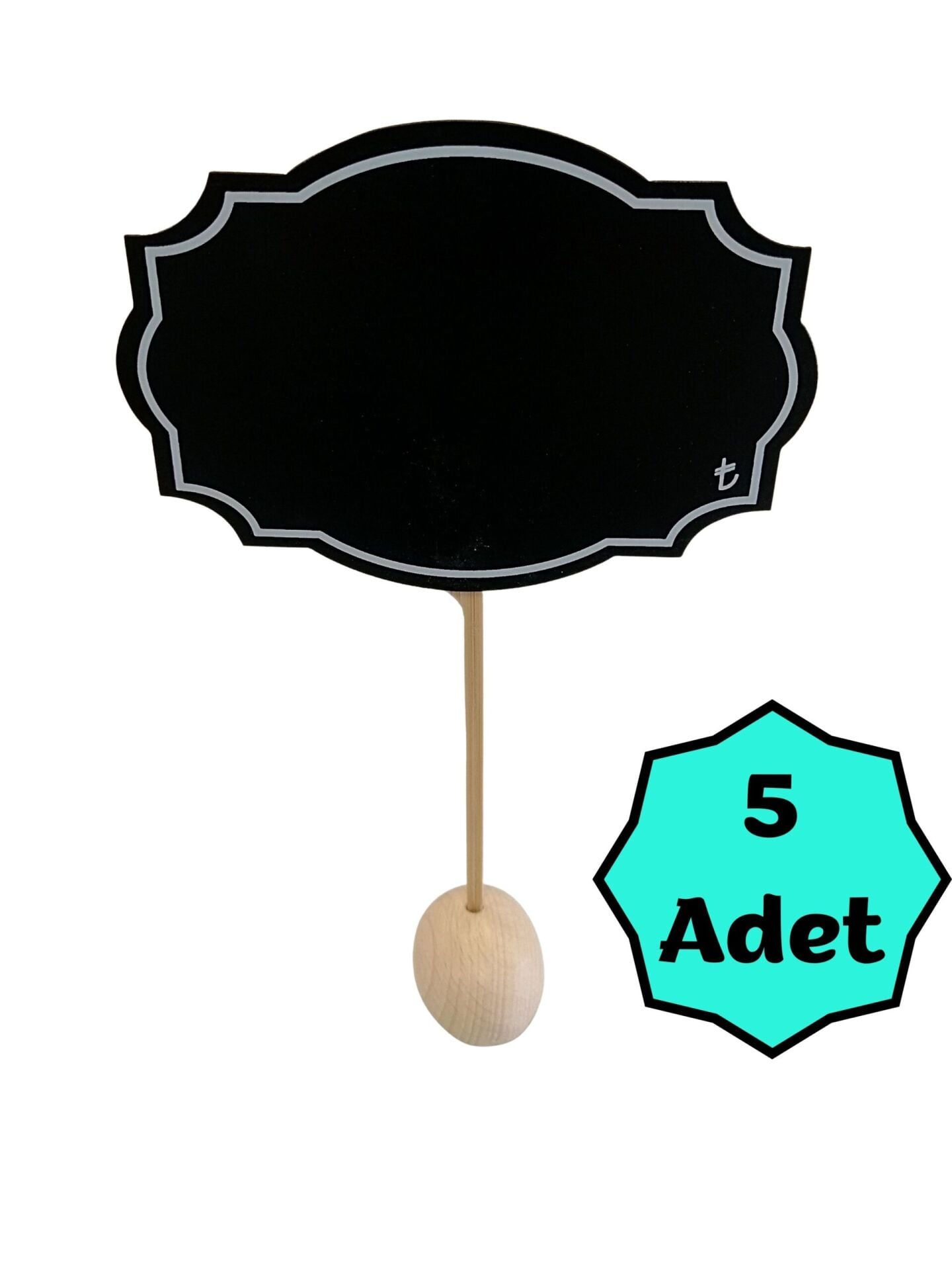 KARA TAHTA (12cm x H:8cm) BULUT SAPLAMALI 1647 Silinebilir Dekoratif Etiket ve Etiketlik PVC Siyah Etiket