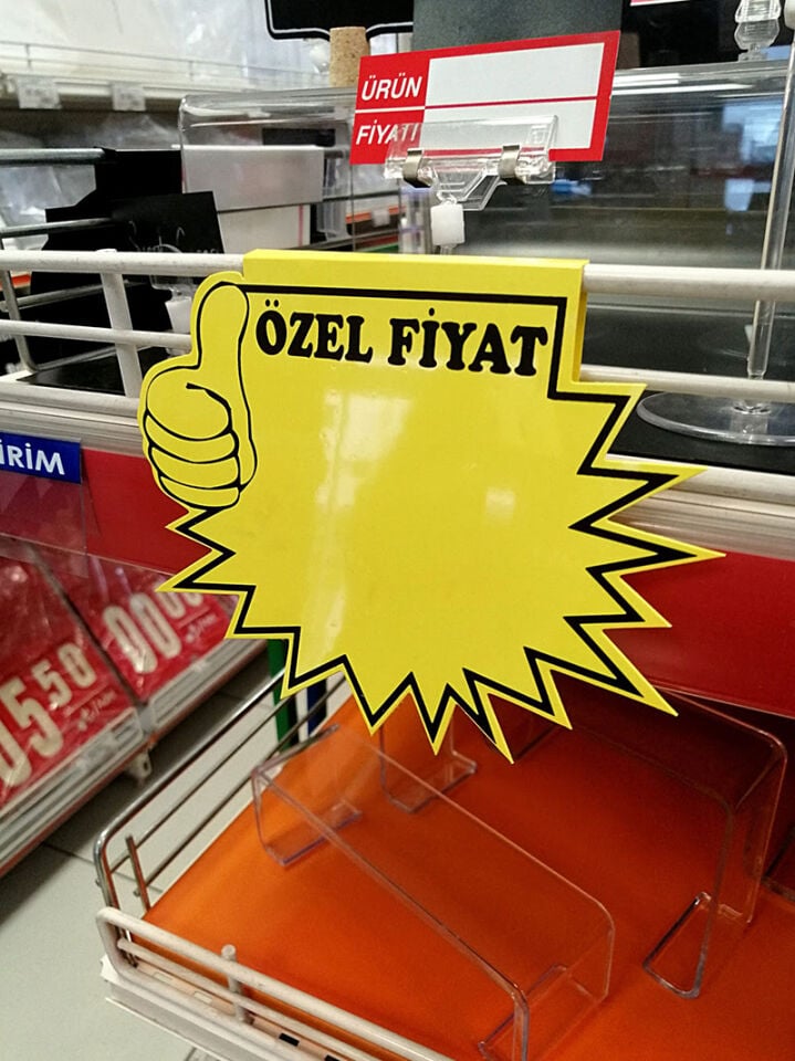YILDIZ ETİKET PARMAK İŞARETLİ 16XH:12CM SİLİNEBİLİR (CS-1665) indirim baskılı fiyat etiketi, yazılıp silinebilir fiyat etiketi, yıldız şeklinde indirim fiyat etiketi