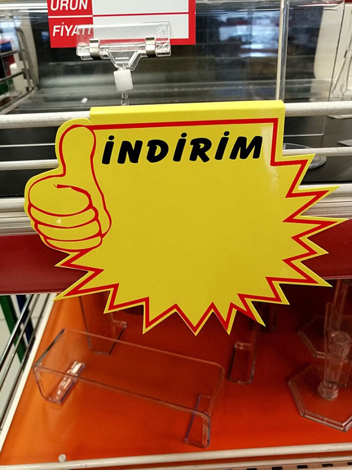 YILDIZ ETİKET PARMAK İŞARETLİ 16XH:12CM SİLİNEBİLİR (CS-1665) indirim baskılı fiyat etiketi, yazılıp silinebilir fiyat etiketi, yıldız şeklinde indirim fiyat etiketi