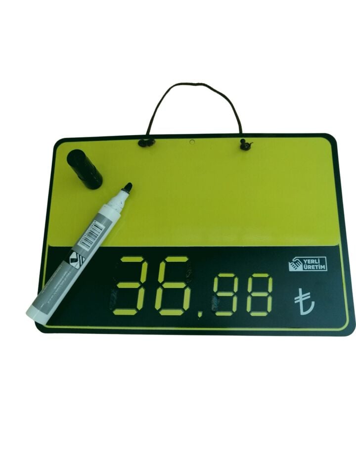 KARA TAHTA ‘EKO’ DİGİTAL (17cm x 25xm) Silinebilir Dekoratif Etiket ve Etiketlik PVC Siyah Etiket