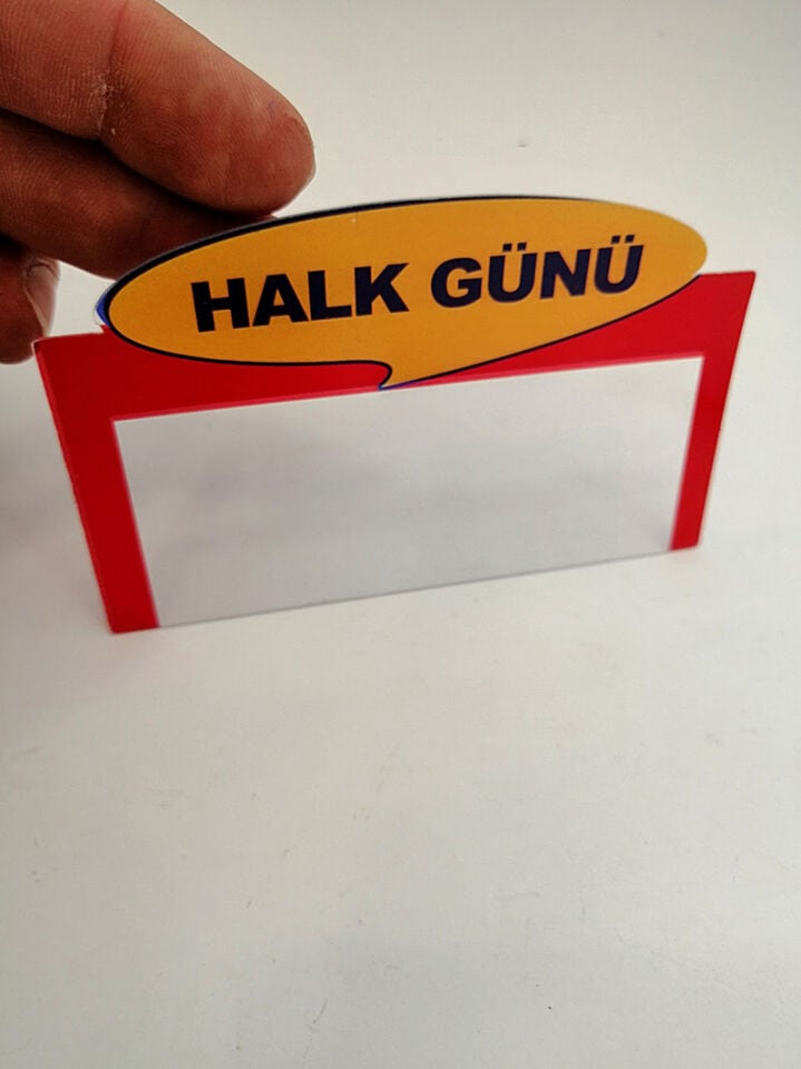 KULAKÇIK KAMPANYA ETİKETLERİ Raf Önü İkaz Etiketi Fiyat Etiketliği Uyarı Etiketi Bilgilendirme Etiketi