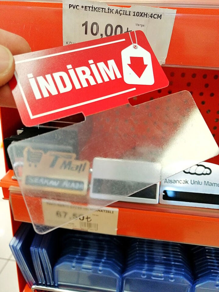 KULAKÇIK ‘YERLİ ÜRETİM VE İNDİRİM’ Raf Önü İkaz Etiketi Fiyat Etiketliği Uyarı Etiketi Bilgilendirme Etiketi