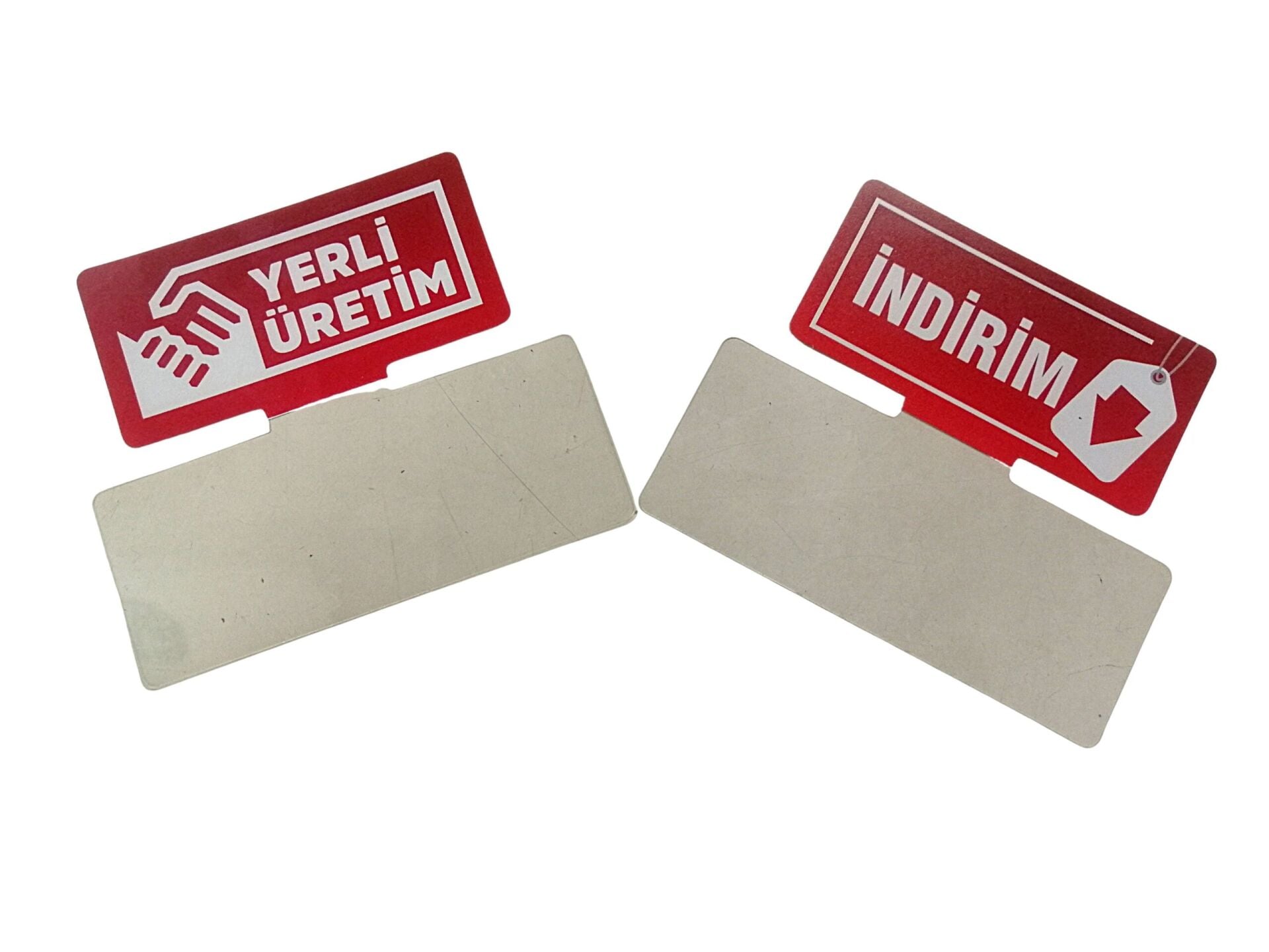 KULAKÇIK ‘YERLİ ÜRETİM VE İNDİRİM’ Raf Önü İkaz Etiketi Fiyat Etiketliği Uyarı Etiketi Bilgilendirme Etiketi