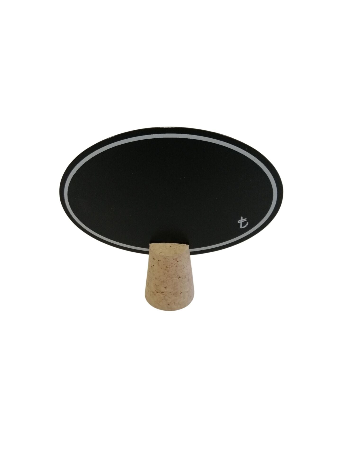 MANTAR AYAKLI KARA TAHTA OVAL FİYAT ETİKETLİĞİ (9cm x H:8,5cm) PVC Siyah Dekoratif Etiket Silinebilir Siyah Raf Etiketi Ürün Fiyat Etiketi