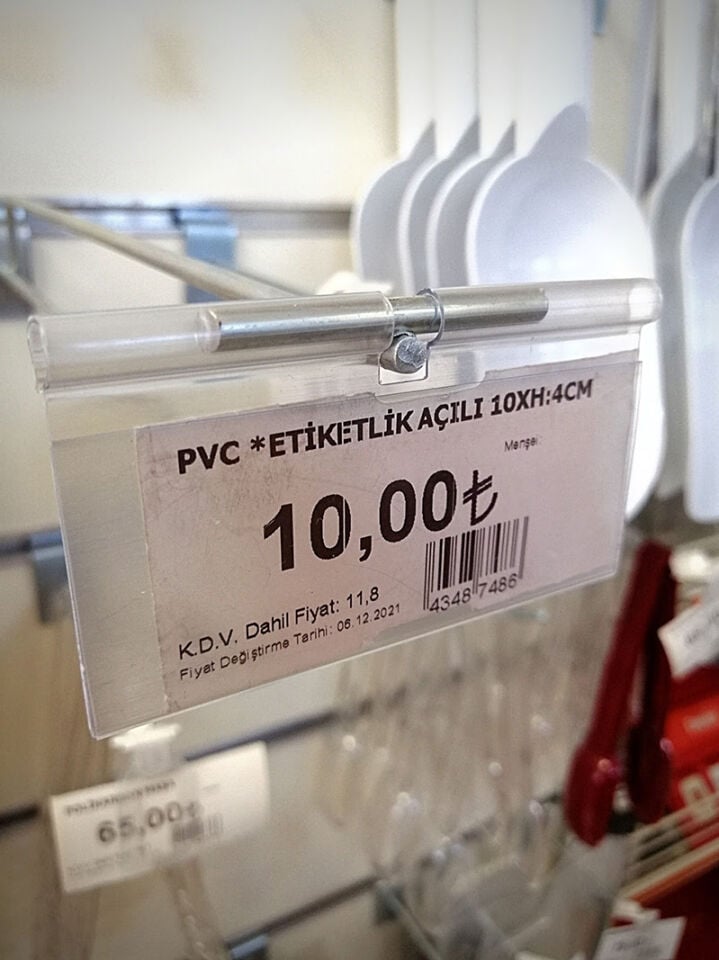 PVC ETİKETLİK ŞEFFAF (40X90)