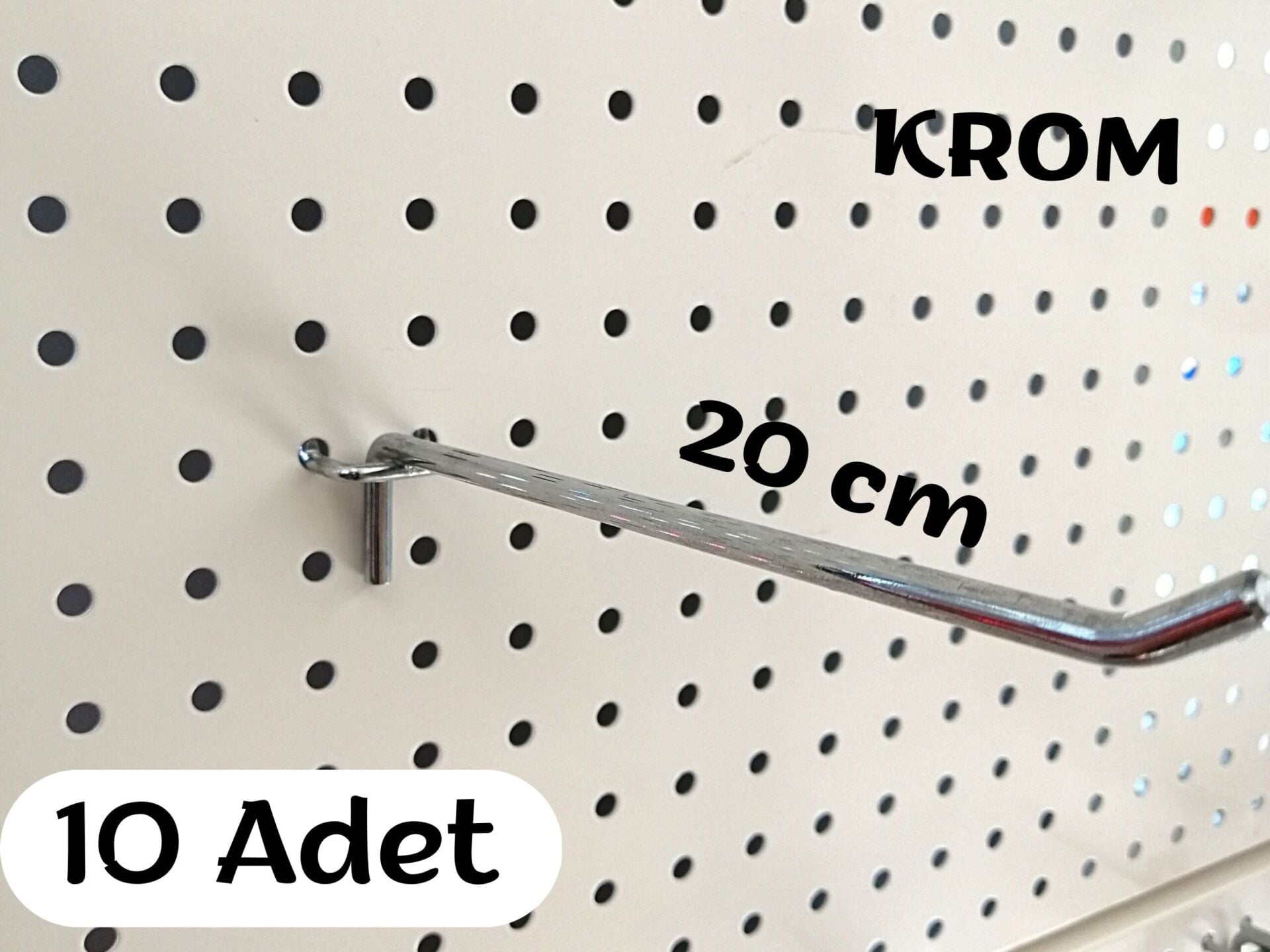 TEL ASKI DELİKLİ PANO (200X6) KROM