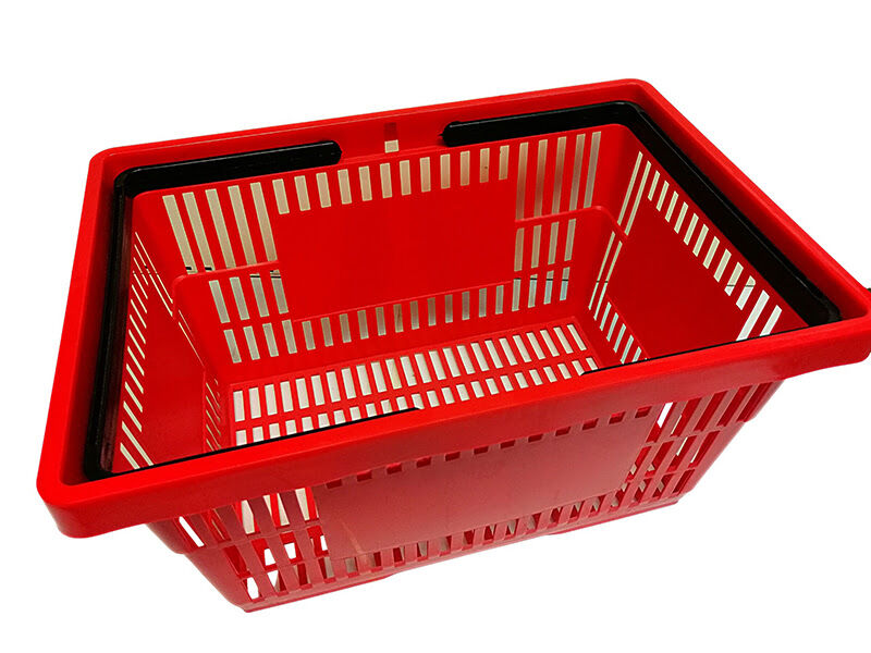 ALIŞVERİŞ SEPETİ 28LT Market Alışveriş Sepeti Çift Saplı Mağaza Ürün Taşıma Sepeti
