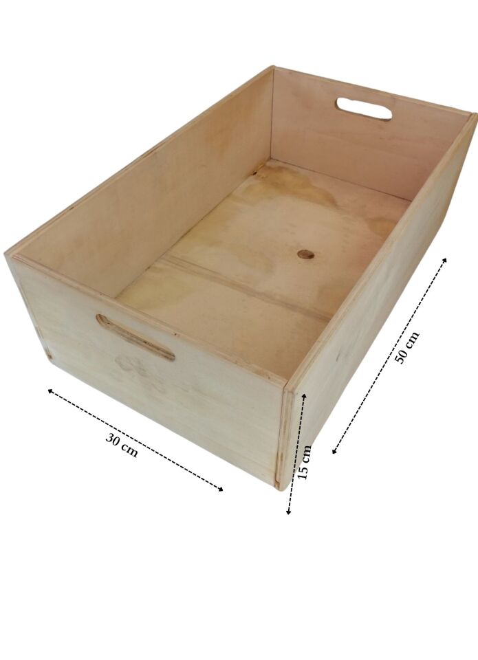AHŞAP KUTU 30X50XH:15CM Ahşap Organizer Kutu Düzenleyici Toparlayıcı Kasa