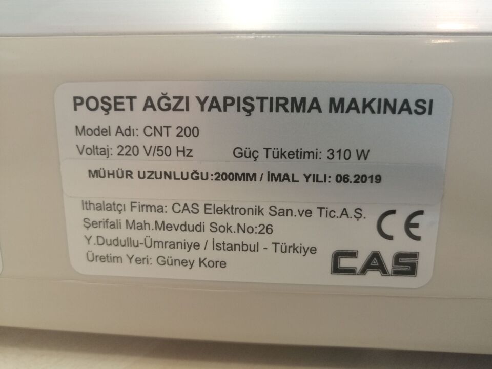 POŞET AĞZI KAPATMA MAKİNASI CAS CNT 300MM
