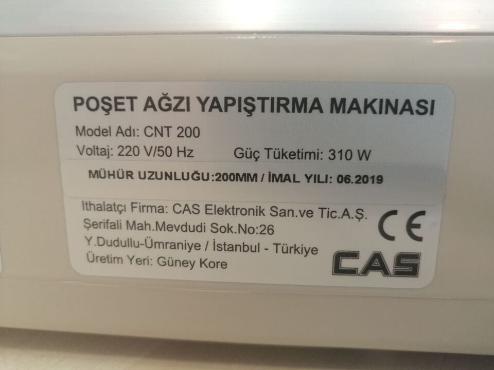 POŞET AĞZI KAPATMA MAKİNASI CAS CNT 400MM