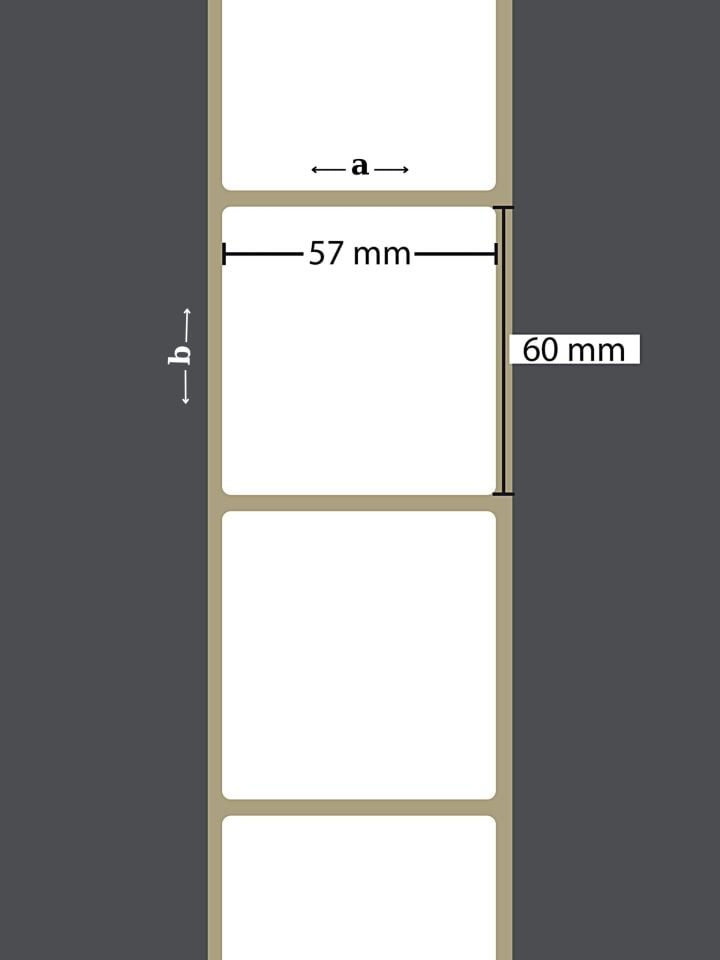 60X57 VELLUM YAPIŞKANLI Barkod ETİKET (500LÜ) Raf Etiketi Fiyat Etiketi Isı ve Işıktan Etkilenmeyen Etiket