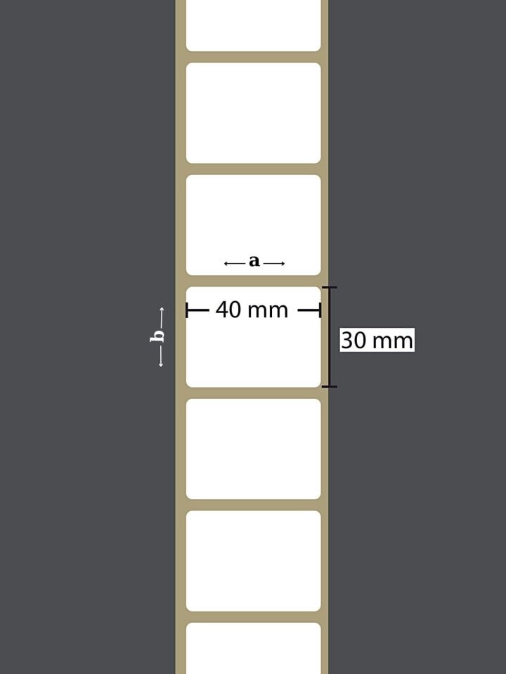 30X40 VELLUM Barkod YAPIŞKANLI ETİKET (1000Lİ) Fiyat Etiketi Raf Etiketi